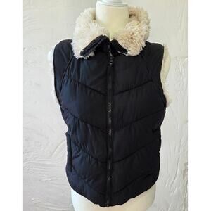 Big Chill Woman's Black Zip Up Winter Vest Size Medium